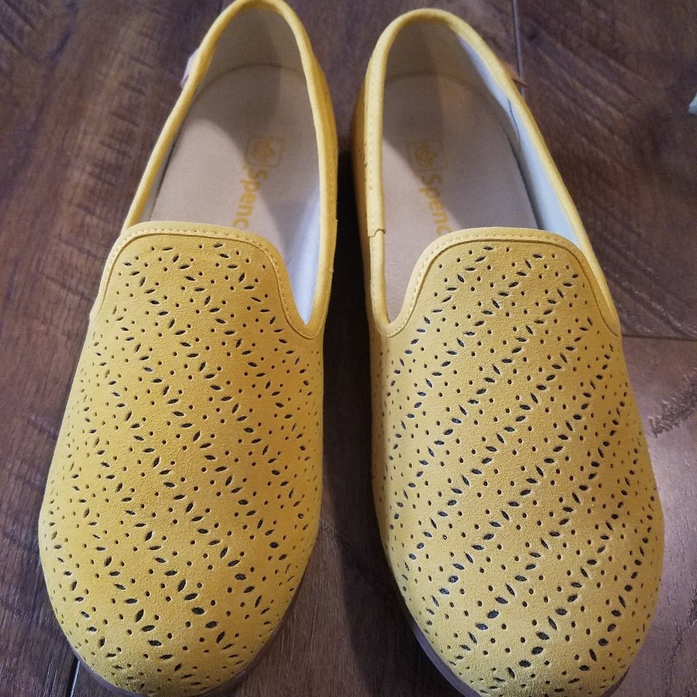 Spenco  - Sundress Yellow Bailey Ballet Flat - Women Size 9.5